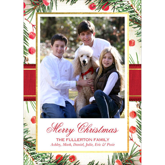 Berry Christmas Holiday Photo Cards